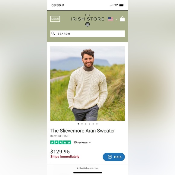 100% Irish Wool Sweater - Picture 7 of 7